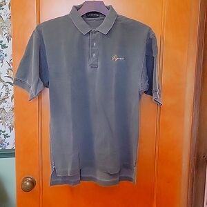 Miller Genuine Draft weathered gray polo. Size L